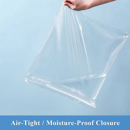 Elsjoy 80 Count 16" x 18" Reclosable Plastic Bags, 3.5 Gallon Large Resealable Clear Plastic Bag for Storage, Heavy-Duty Zip Storage Bags for Clothes, Travel, Food