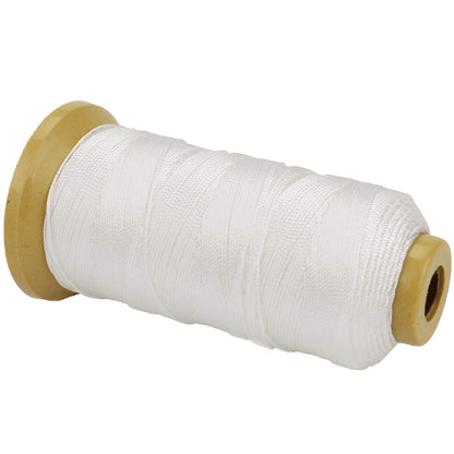 656 Feet Twisted Nylon Line Twine String Cord for Gardening Marking DIY Projects Crafting Masonry (White, 1mm-656 feet)