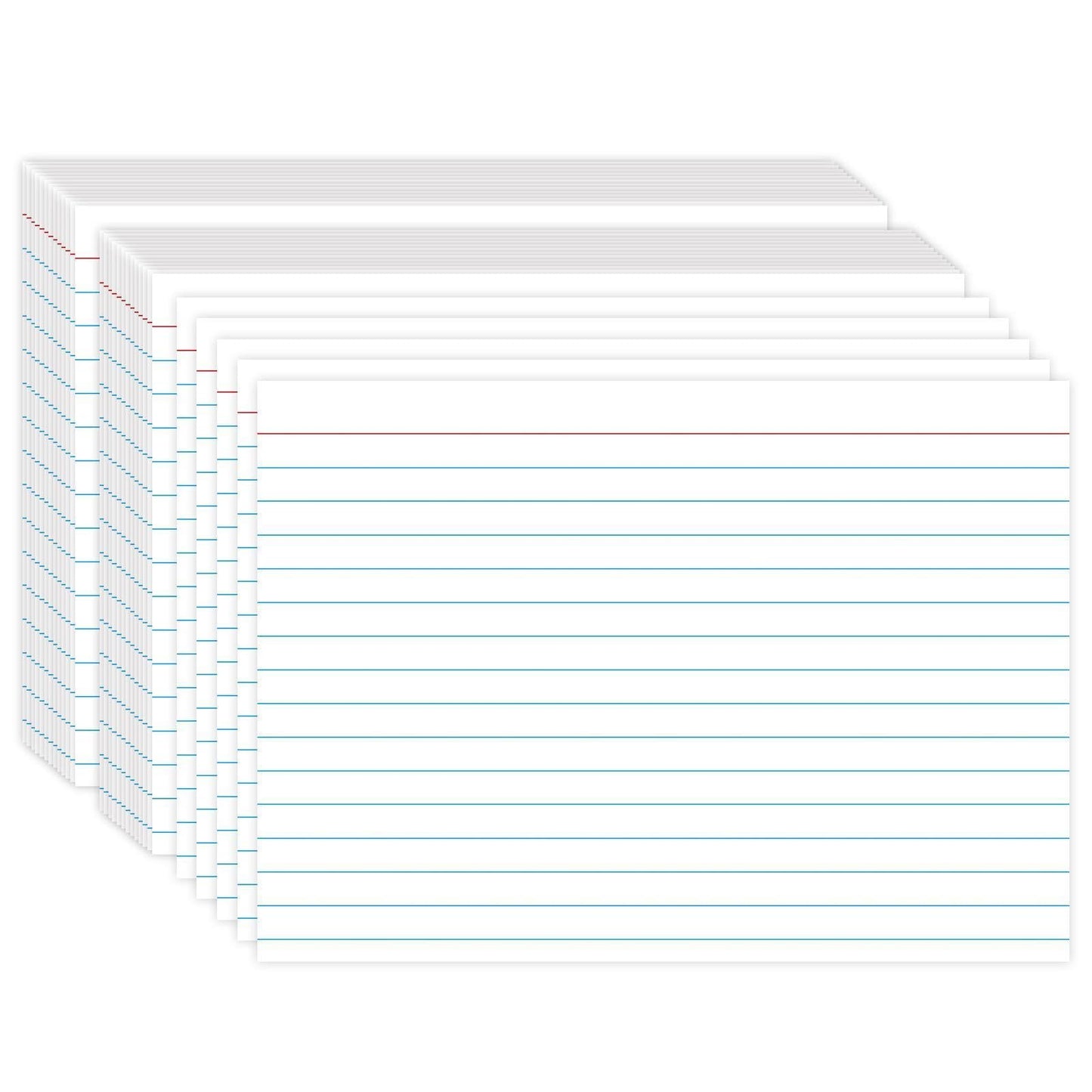 White Index Cards 5x7, Ruled Index Cards, Flash Cards for Studying, File Note Cards, Study Cards, Flash Cards, 100 Pcs Lined Index Flashcards for Office and School Supplies