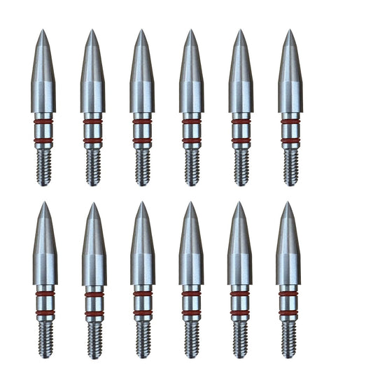100/125/150/200 Grains Archery Field Points Practice Field Tips, Stainless Steel Archery Target Practice Hunting Arrow Tip for Recurve, Compound Bow Crossbow, Screw in Broadheads (A 17/64″-100grains)
