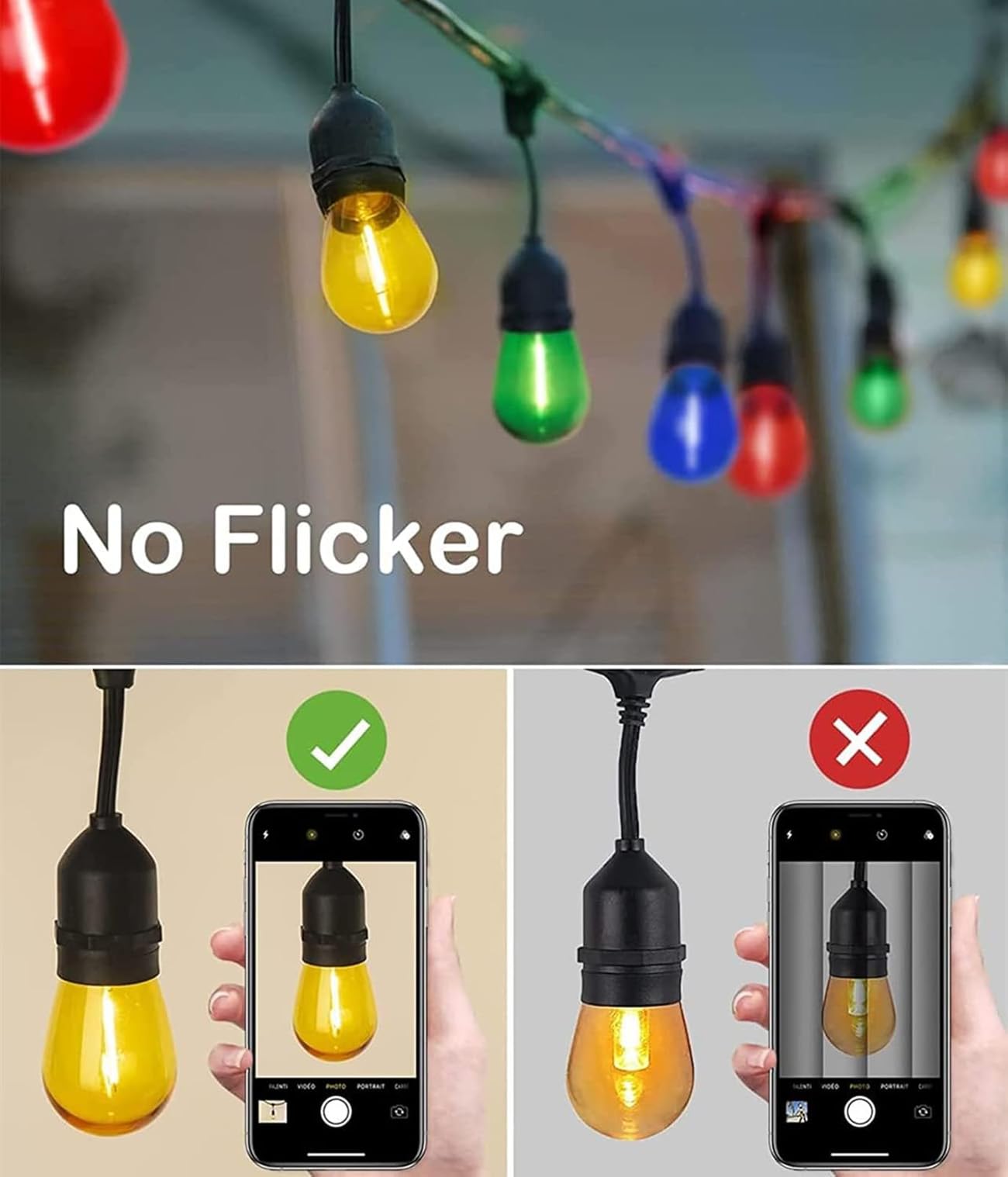 Sxminer 2W S14 LED Bulbs Orange Halloween LED Replacement Bulb Plastic Shatterproof Outdoor LED String Lights E26 Base Edison Bulb Decorative Bulb for Home Patio Christmas Wedding Party Decor,15 Pack