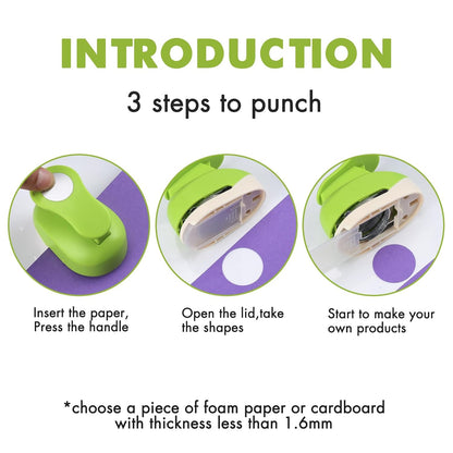 LOONENG 3/8 Inch Circle Hole Punch - Create Perfect Circles for Handmade Craft Projects - Ideas for Scrapbooking, Card Making, DIY Photo Albums, Gift Tags, Homemade Confetti
