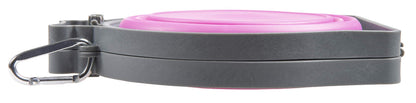 Loving Pets - Bella Roma Double Diner Portable Travel Dog Bowls Collapsible Combined Dog Food & Water Bowls (Pink, Medium)