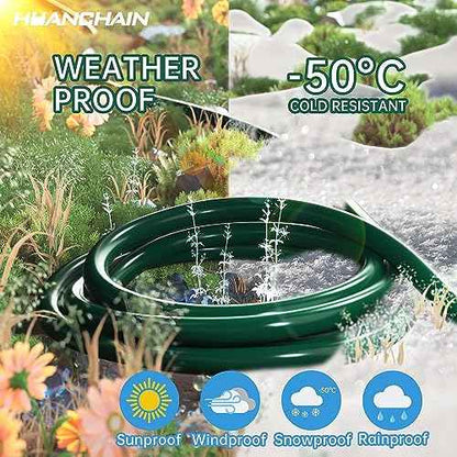HUANCHAIN Indoor Outdoor Green Extension Cord 150 ft Waterproof, 16/3 Gauge Flexible Cold-Resistant Appliance Extension Cord Outside, 10A 1250W 16AWG SJTW, 3 Prong Heavy Duty Electric Cable, ETL