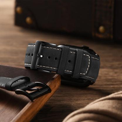 SUNFWR Leather Bands Compatible with Apple Watch Band 42mm(Series 3 2 1) 44mm 45mm 46mm 49mm for Men Women, Top Grain Genuine Leather Replacement Strap for iWatch Ultra 3 2 1, SE3 2 1, Series 11 10 9 8 7 6 5 4 3 2 1