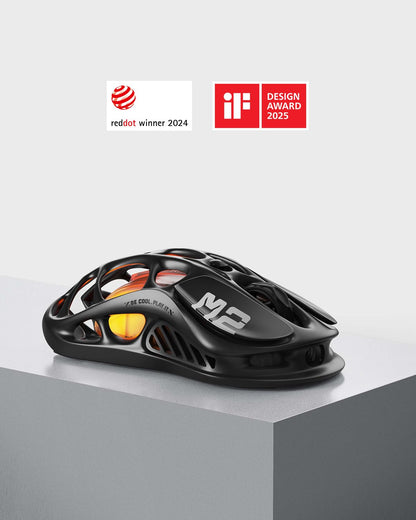GravaStar Mercury M2 Wireless Gaming Mouse with 26,000 DPI, PAW3395DM Sensor -79g Lightweight Hollowed-Out Design -5 Programmable Buttons -5 Dynamic Lightsync RGB