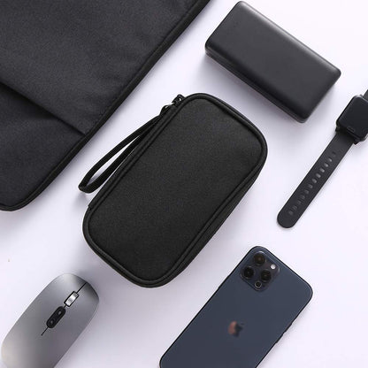 DDgro Electronics Travel Organizer, Tech Accessories Pouch Bag for Cables/Charger & Cords/Power Bank/Magic Mouse/Earphone (Small, Black)