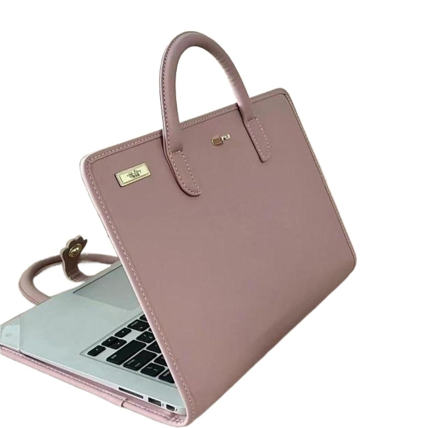 PU Laptop Sleeve Pink With Handle Protective Case Laptop Bag，Compatible with 15.6" Notebook(15.6 inch)