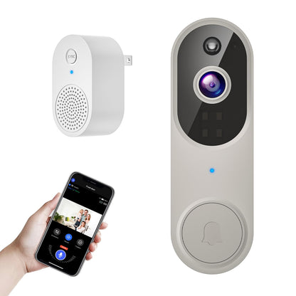 Orbitell Wireless Wi-Fi Video Doorbell Camera with Two Way Audio, AI Motion Detection, Night Vision and Cloud Storage, 2.4G Wi-Fi only