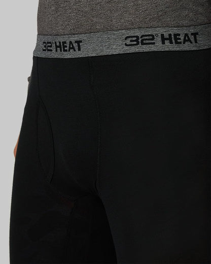 32 Degrees Heat Men's Lightweight Base Layer Legging | 4-Way Stretch | Thermal| Form Fitting|Black, Medium