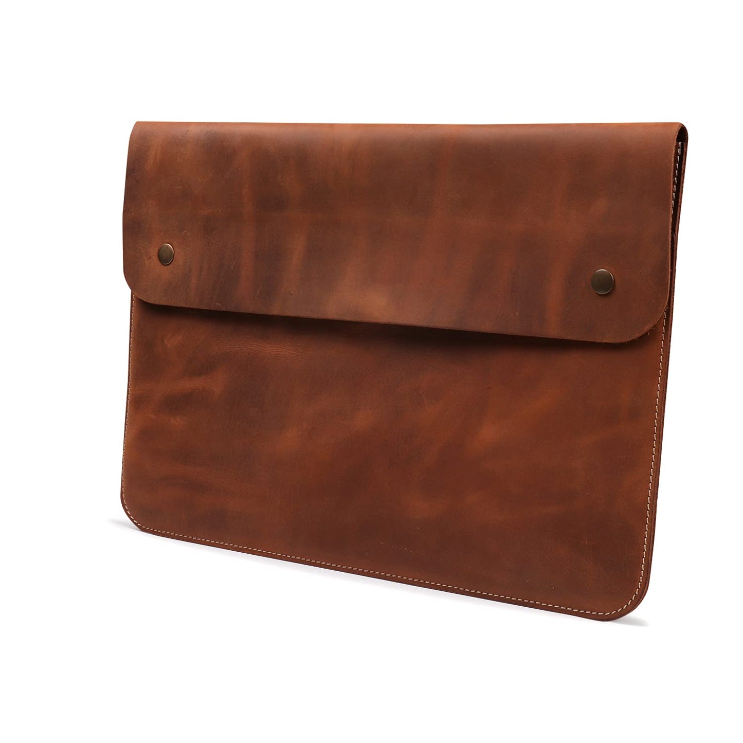 MegaGear Top Grain Leather MacBook Bag Laptop Sleeve for MacBook Pro and MacBook Air Case - 14 Inch - 13 Inch (M4, M3, M2, M2, M1, Pro & Max) - 13.3 Inch - iPad Pro 12.9 Inch - 2020 to 2024 Models