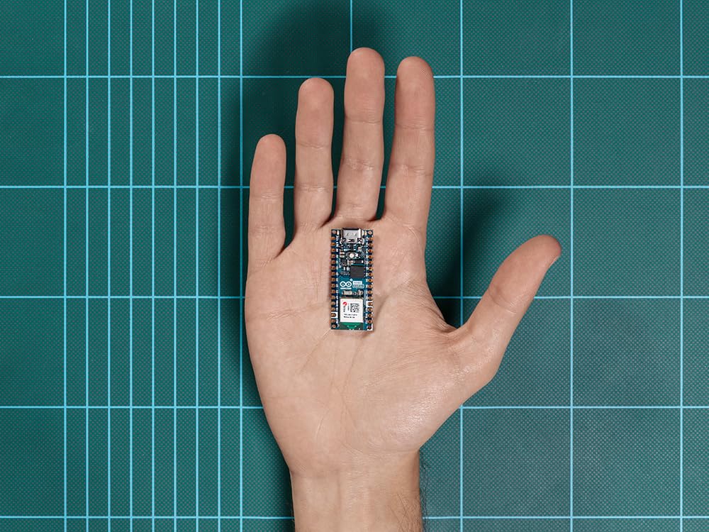 Arduino Nano ESP32 with Headers [ABX00083] – ESP32-S3, USB-C, Wi-Fi, Bluetooth, HID Support, MicroPython Compatible for IoT & Embedded Projects