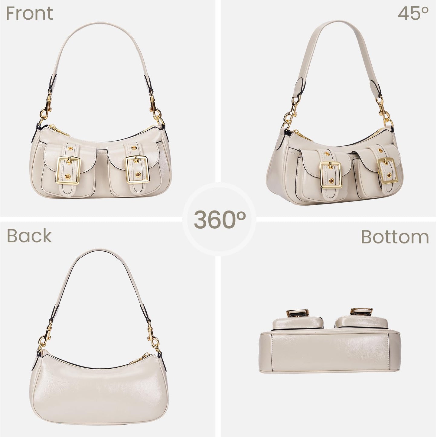 Shoulder Bag for Women Y2k Purse Leather Hobo Tote Handbag Trendy Going Out Purse Crossbody Everyday Purse