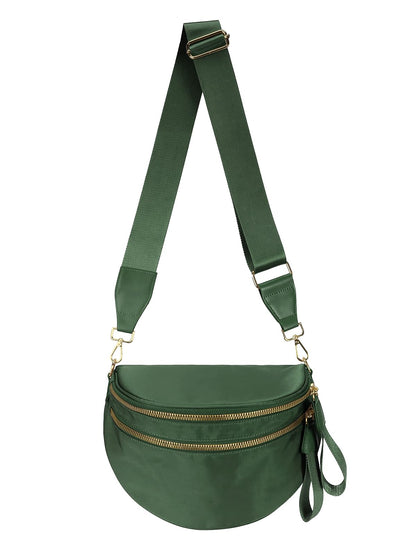 Pure Colour Crossbody Bag Bum Bag for Women,Spacious Purse Fanny Packs Belt Bag,Oversized Bum Bag (Colour Bum Bag-Beige)