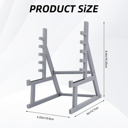 Squat Rack Pen Holder,Desktop Squat Rack with Barbells and Weights,Unique Mini Pen Organizer Barbell Rack Creative Phone Stand for All Fitness Enthusiasts and Weightlifting Fans