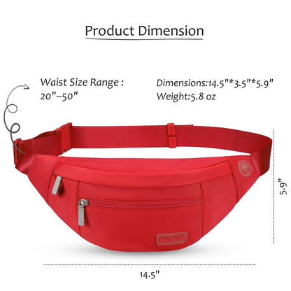 Large Stylish Belt Bag for Women Red fanny Pack Crossbody Sling Bags Waist Packs with Adjustable Strap Gifts for Women