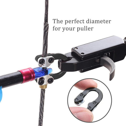 Archery Compound Bow D Loop - Metal U Nock D Ring Accessories for Shooting & Hunting Installation