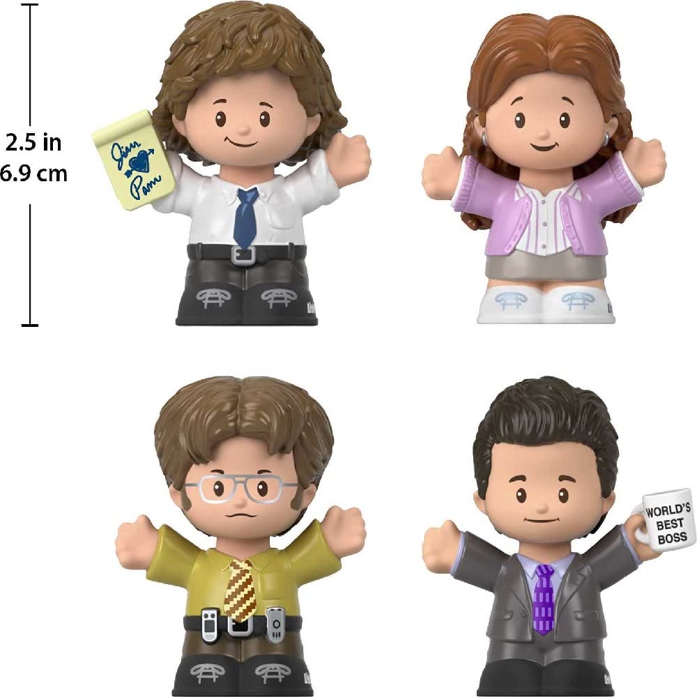 Little People Collector The Office US TV Show Special Edition Set for Adults & Fans, 4 Figures in Display Package