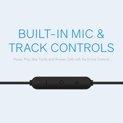 Realm USB-C Earbuds, High Fidelity in Ear Headphones with Built in Microphone, Hands Free Calling & Track Controls, Compatible with iPhone 15, Google, Samsung, Huawei & Other Type C Devices Black