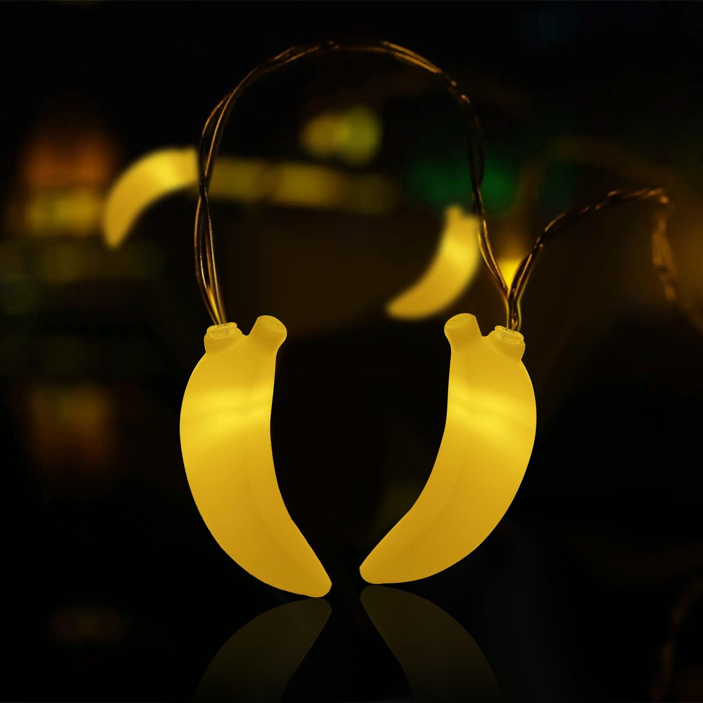 SDOUBLEM 3M 20LED Fruit Banana String Lights Battery Powered Indoor Outdoor Lighting Lamp for Wedding Home Birthday Garden Yard Patio Party Decorations