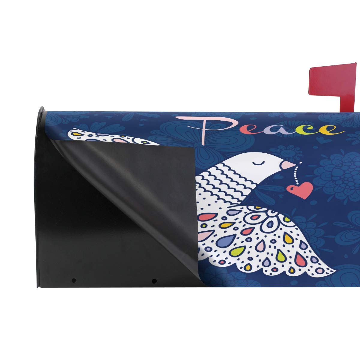 ALAZA Love Peace Cute Dove Magnetic Mailbox Cover MailWraps Garden Yard Home Decor for Outside Standard Size-18"x 20.8"…