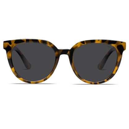 SOJOS Trendy Cat Eye Round Polarized Sunglasses for Women Fashion UV Protection Sunnies Sunglasses SJ2175