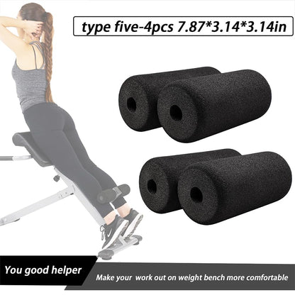 Foot Foam Pads Rollers(7.87in*3.14in*3.14in) for Exercise Machine, Inversion Table, Workout Bench, Sits Ups Replacement Parts, Home Gym Accesories