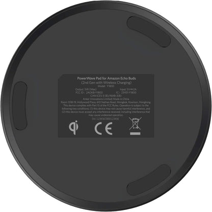 Made for Amazon PowerWave 5W Wireless Charging Pad for Amazon Echo Buds (2nd Gen with Wireless Charging)