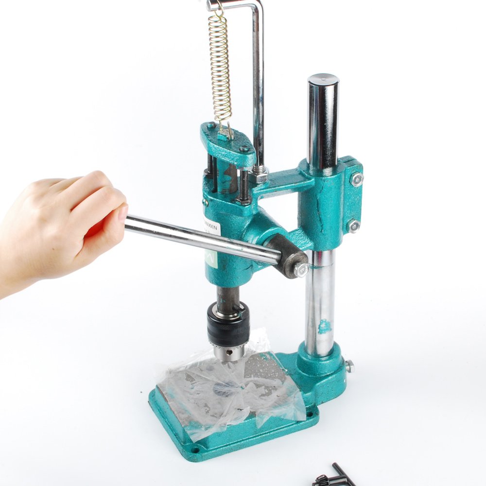 NW Manual Press Puncher Hand Punching Machine Manual Punch Punching Press Hand Machine Punch Tool Hole-Punch Machine (Round, with Clamping Chuck)