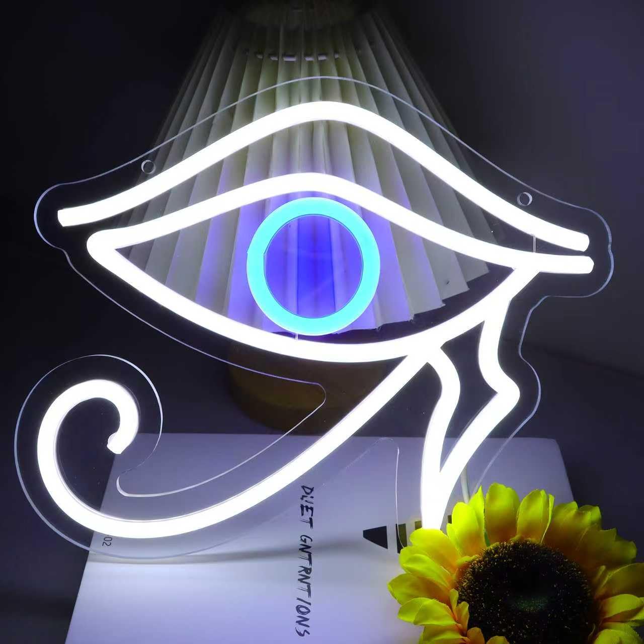 MOERBENCHI Eyes Neon of Horus Sign Evil Eye Neon Sign for Wall Decor, USB Dimmable LED Light for Game Room Bedroom Man Cave Bar Birthday Party Decoration Christmas Gifts(11 * 9inch)