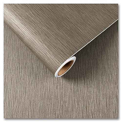 CRE8TIVE Tan Grasscloth Peel and Stick Wallpaper Textured Faux Grass Cloth Contact Paper for Cabinets Self Adhesive Removable Linen Fabric Wallpaper for Living Room Bedroom Table Dresser Decor 12"x80"