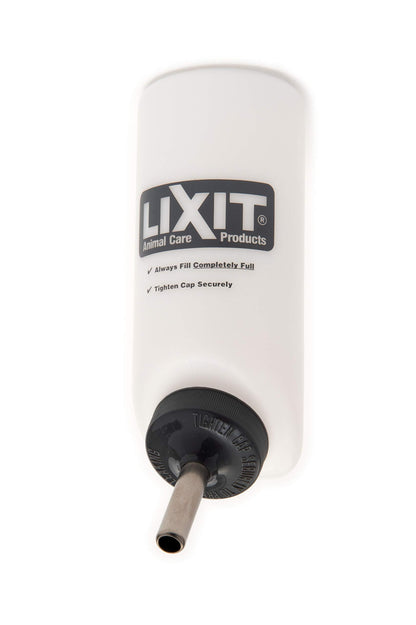 Lixit Wide Mouth Water Bottles for Large and Small Dogs (16oz Small Dog, White)
