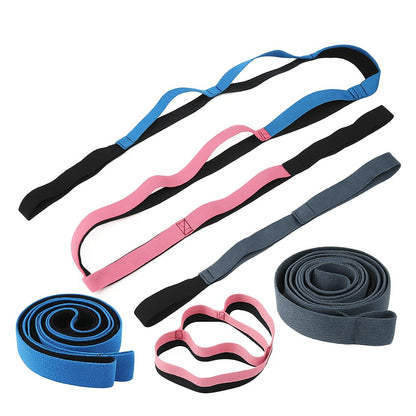 Yoga Stretch Strap 10 Loos-non-Elastic Strap for Flexibility, Physical Therapy pilates. And home workout (Pink)