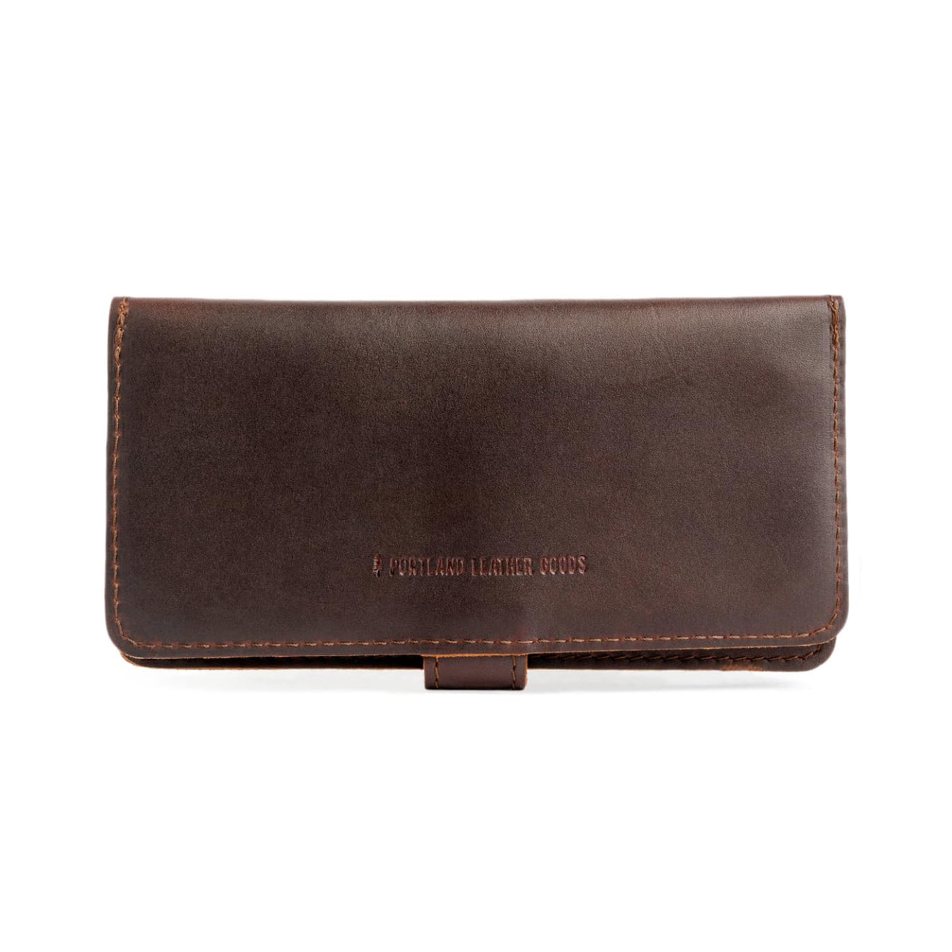 Portland Leather Goods Women's Bifold Wallet – Slim Design with Secure Snap, 8 Card Slots & Interior Zipper Pocket – Grizzly