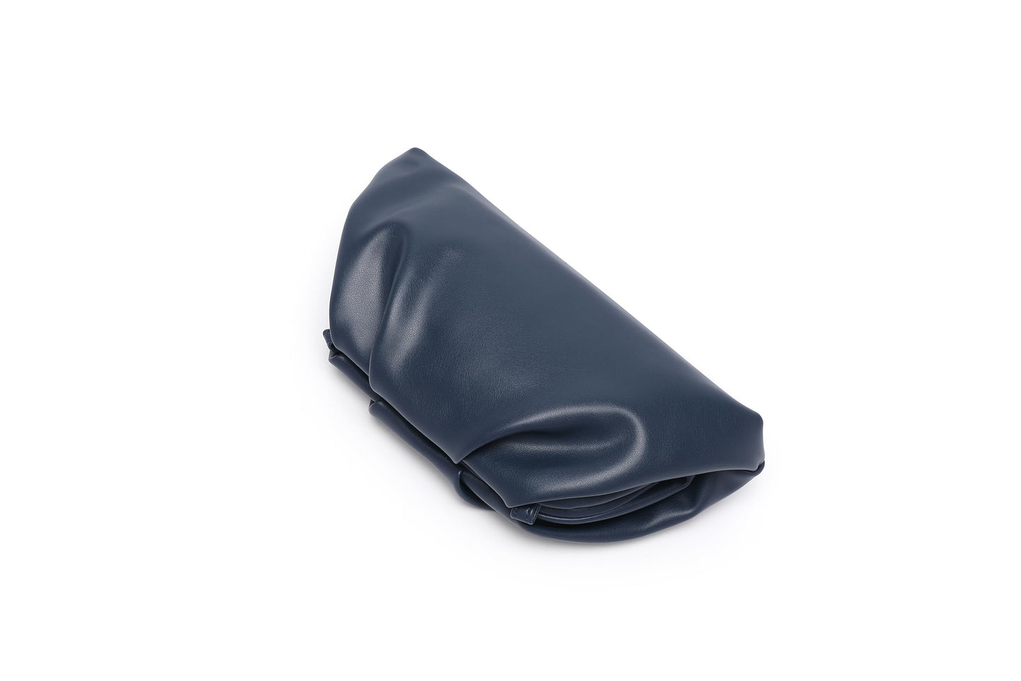 YUWITA Soft PU Leather Clutch Purses for Women Formal Elegant Luxurious Evening Bag (Navy Blue)