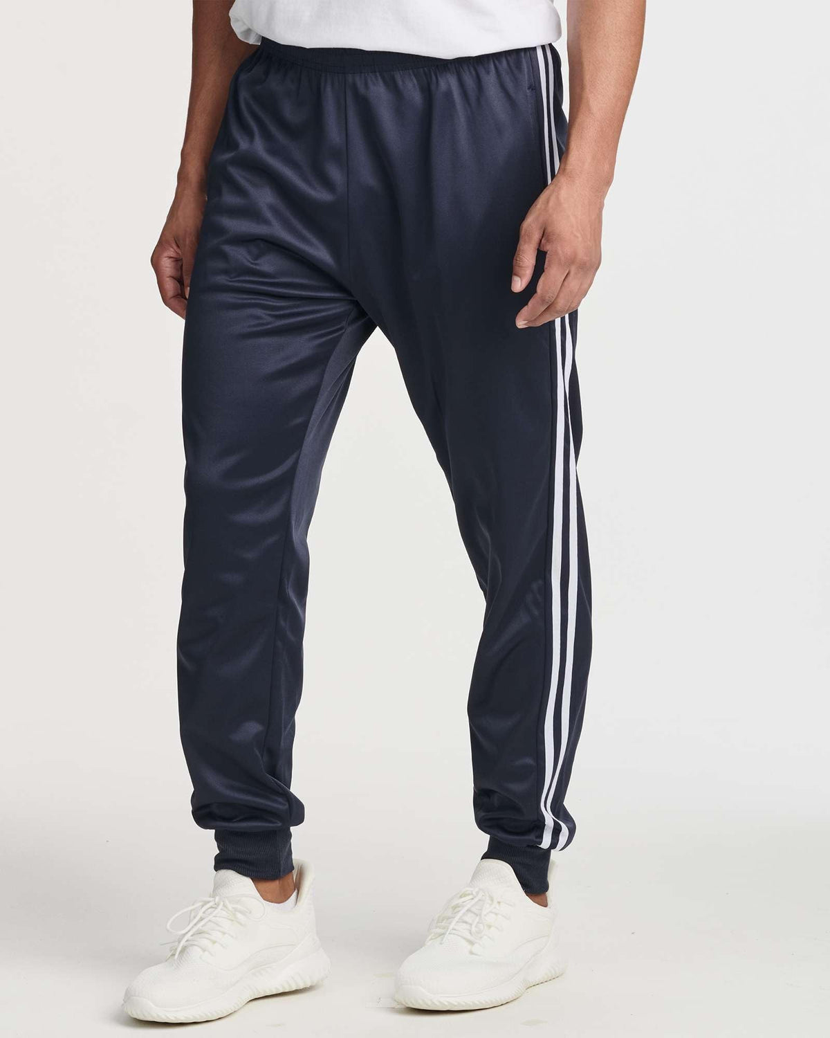 Real Essentials 3 Pack: Men's Tricot Active Athletic Casual Jogger Fleece Lined Sweatpants Pockets (Available in Big & Tall) -Set 2,S