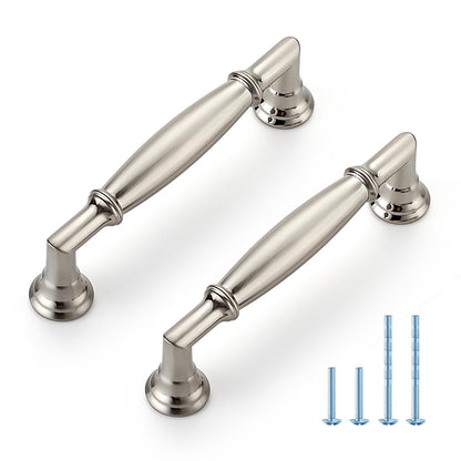 HOME EDIT 20 Pack 3-3/4 Inch Brushed Nickel Cabinet Handles Solid Zinc Alloy Pulls for Kitchen, Dresser, Closet & Bathroom Cabinets Hardware