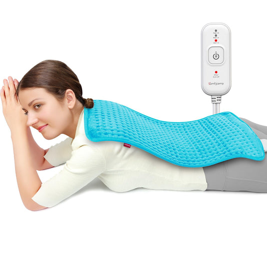 Comfytemp Heating Pad for Back Pain & Cramps Relief, FSA Eligible Electric Large Heat Pad, 2H Auto Off, Christmas Gifts for Women Men Mom Dad, HSA Moist Neck Shoulder Heated Pad, Washable, 12"x24"