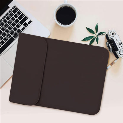 MOSISO Laptop Case 13.3 inch, 13-13.3 inch Laptop Sleeve Compatible with MacBook Neo 13 A18 Pro A3404 /Air 13/Pro 13/Pro 14 M5 M4 M3 M2 M1, Faux Suede Leather Case with Small Bag, Chestnut Brown