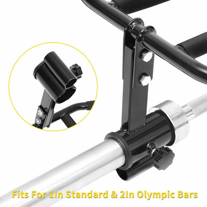 T Bar Row Landmine Attachment: T Bar Row Handle for 2In Olympic Barbell & 1In Standard Bar - Multi-Grip Tbar for Strength Workout Training