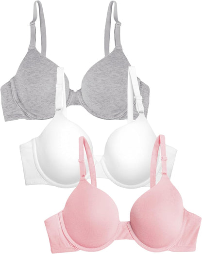 Fruit of the Loom Womens Smooth Cotton T-Shirt Bra - Ultra-Soft, Flexible, and Invisible Under Tees
