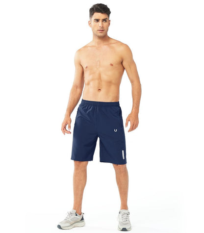 NORTHYARD Men's Athletic Running Shorts Gym Workout 7"/9"/5" Quick Dry Lightweight Sports Basketball Tennis 3 Zipper Pockets DARKBLUE-9inch XL