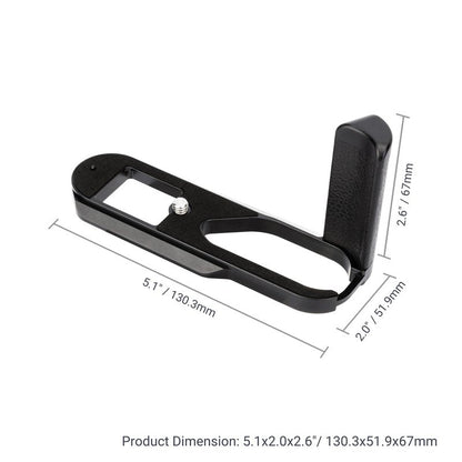 JJC Metal Hand Grip Handgrip Secure Handle Bracket for Leica Q3/Q3 43 Cameras, Anti-Slip Pads, Arca Swiss Quick Release Plate, 1/4"-20 Tripod Hole & Hand Strap Hole, No Effect on Battery & Card Use