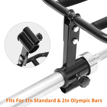 powerfeng T Bar Row Attachment Multi-Grip: T Bar Row Multi-Grip Handle Bar Attachment for 2Inch Olympic Barbell Bar & 1Inch Standard Bar Strength Workout Training
