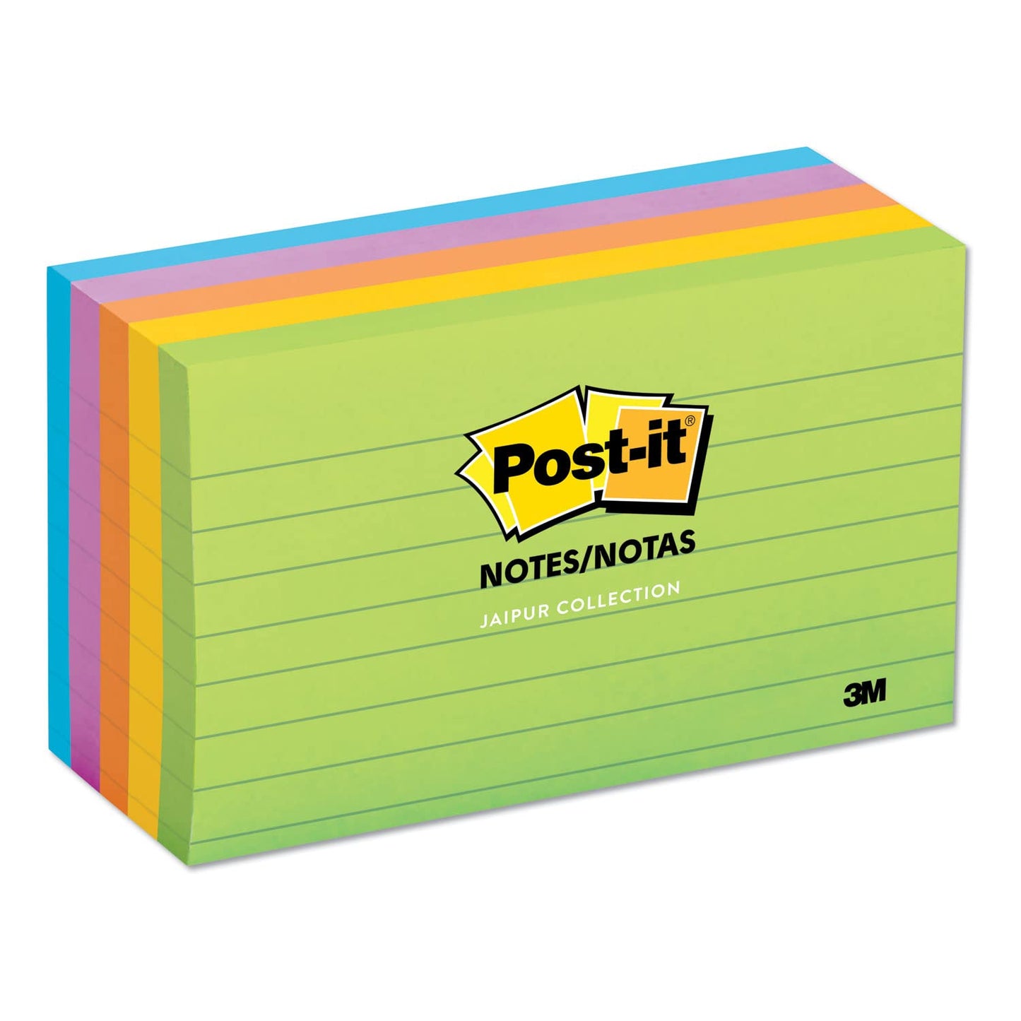 Post-it Notes, 3 in x 5 in, 5 Lined Sticky Notes Pads, 100 Sheets per Pad, Floral Fantasy Collection, School Supplies and Oﬃce Products