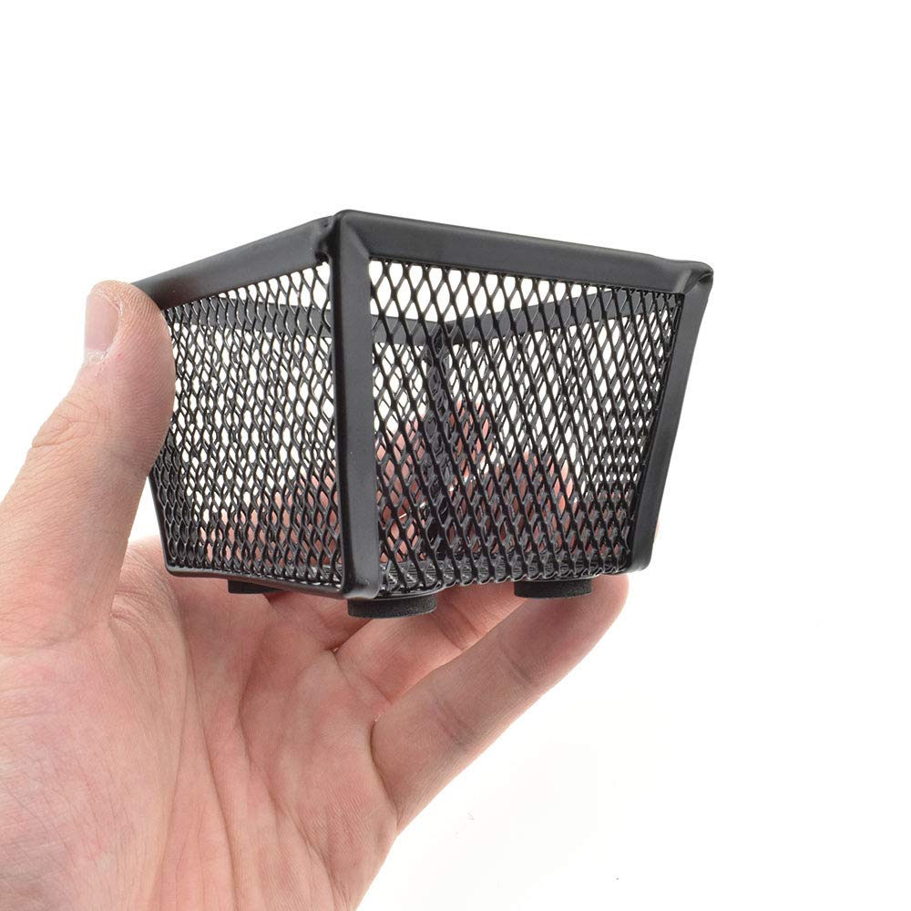 HAHIYO Stackable Paper Clip Mesh Holder cup 2.2" Height 2 Pack Black Sturdy PaperClip Holder Container for Desk Drawer Organizer Collection for Home Office School Soft Foam Feet No Sharp Edges