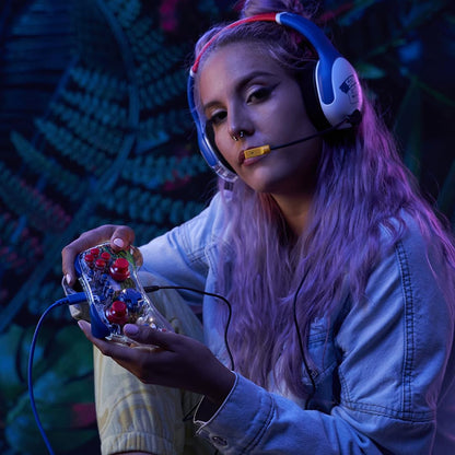 PDP REALMz Nintendo Switch Pro Controller, Customizable LED Lighting, 3.5mm Headphone Jack, Officially Licensed by Nintendo and SEGA: Sonic Superstars (Sonic Green Hill Zone)