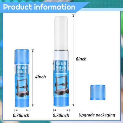 Outus 6 Pack 3D Printer Glue Sticks for Hot Bed PVP 3D Printer Adhesive Solid Glue Sticks for Hot Bed Removing Printing Models