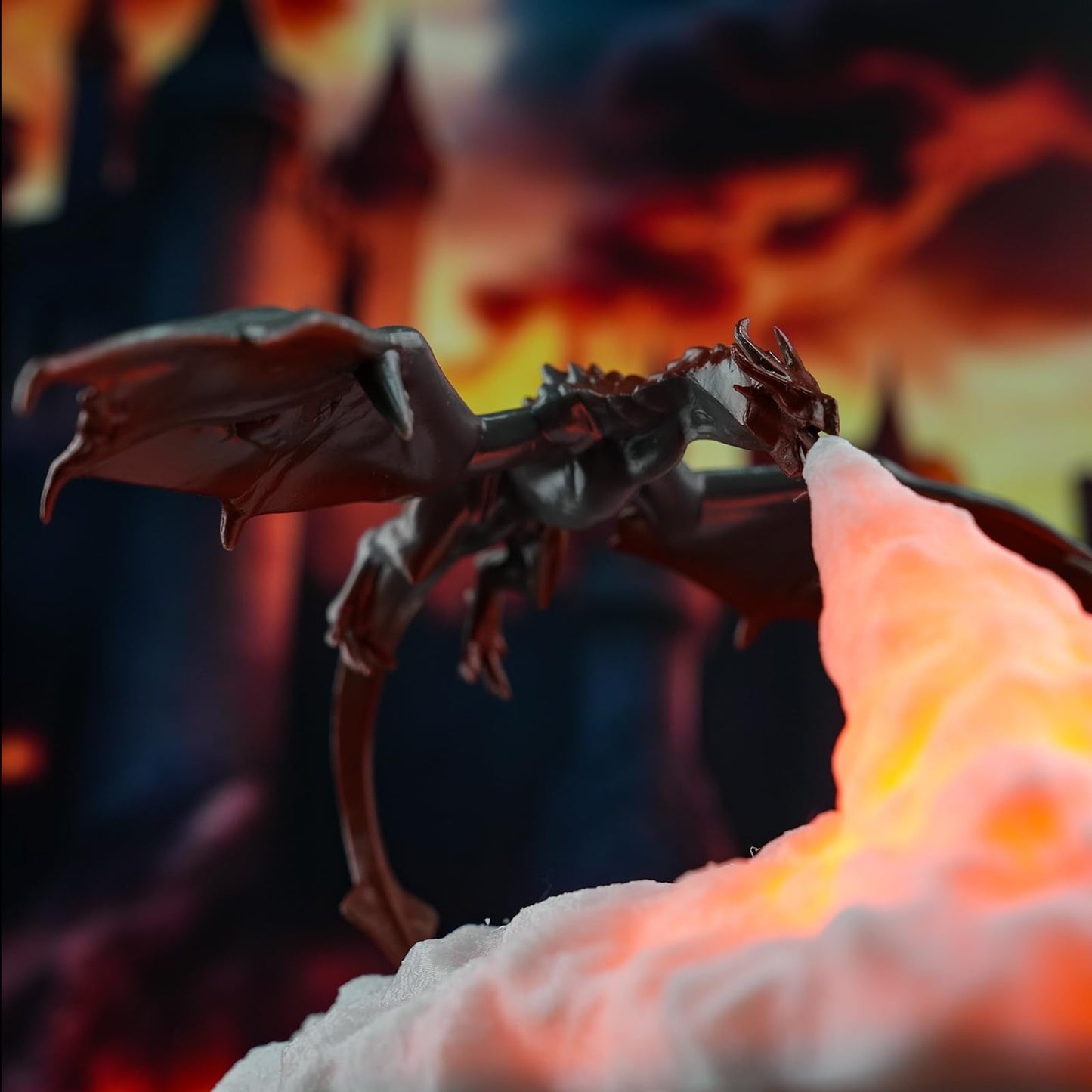 HGomx Fire Dragon Lamp Light, 3D Printed Night Light LED Moon Light Gift for Boys and Girls Bedroom Kids Room with USB Rechargeable (Fire Dragon)