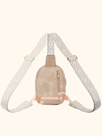 Telena Crossbody Sling Bags for Women, PU Leather Fanny Packs Cross Body Bag for Woman